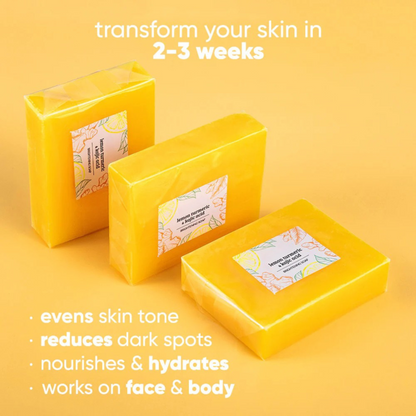 Lemon Turmeric & Kojic Acid Brightening Soap